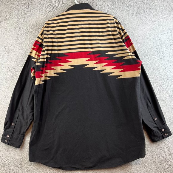 Vintage Roper Border Western Cowboy Button down Shirt size 2XL - Picture 3 of 9